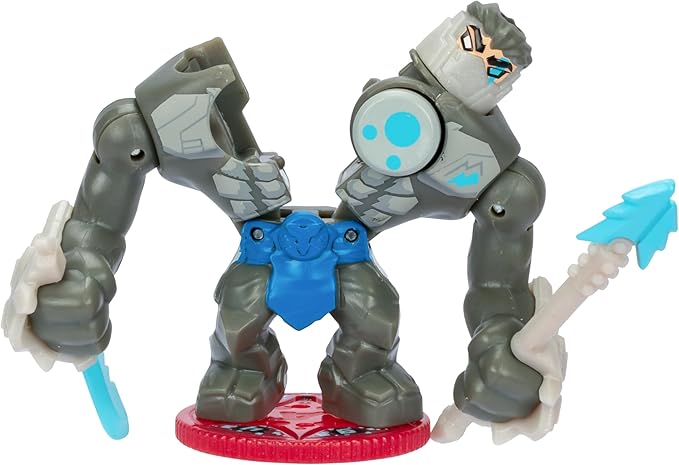 Legends of Akedo Ninja Bosses, Cyber Blade, 3" Tall Battling Action Figure with 360˚ Blade Defense and Attack Spin Action, Double Defense Armor That Pops Off When Struck, 4 Ninja Bosses to Collect
