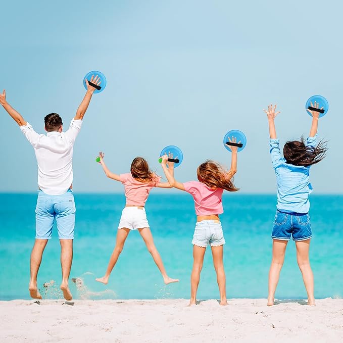 Ayeboovi Toss and Catch Ball Game Outdoor Beach Pool Kids Toys Outside Lawn Yard Games for 3 4 5 6 7 8 9 10 11 12 Year Old Girls Boys Toys Birthday Gift Easter Basket Stuffers (2 Paddles 2 Balls)