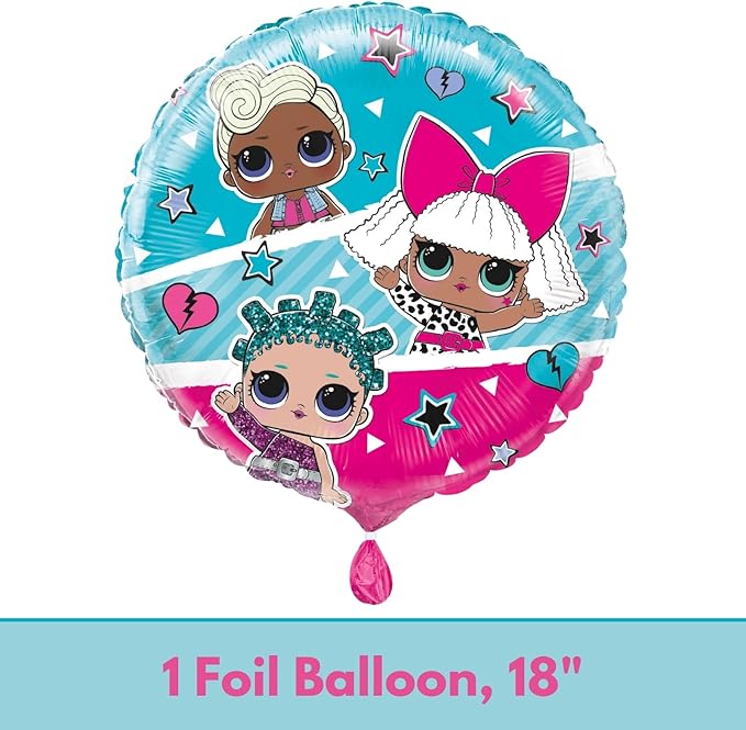 LOL Balloons - LOL Birthday Party Decorations - Bundle with 8 Latex, 1 Foil and Checklist - Birthday Balloons - Party Decorations and Supplies