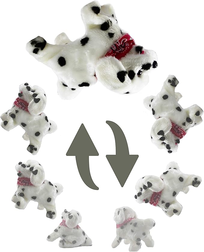 Haktoys Flip Over Puppy Battery Powered Dog Somersaults Walks Sits Barks for Animal and Pet Loving Toddlers & Kids
