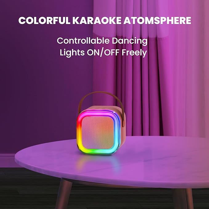 Mini Karaoke Machine for Kids, 2026 TOP Toys Birthday Gifts Ideas for Girls Ages 4, 5, 6, 7, 8, 9, 10, 12+ Years Old, Portable MP3 Player with 2 Wireless Mics for Family Home Party