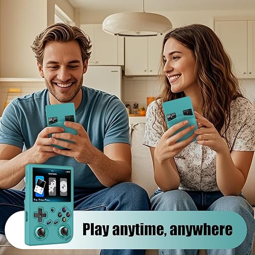 FIOPAZ for Anbernic RG35XX Pro Silicone Protective Case, Only Compatible with RG35XXPro Handheld Game Console Accessories, Anti-Scratch Washable Soft Silicone Cover with Lanyard (Green)