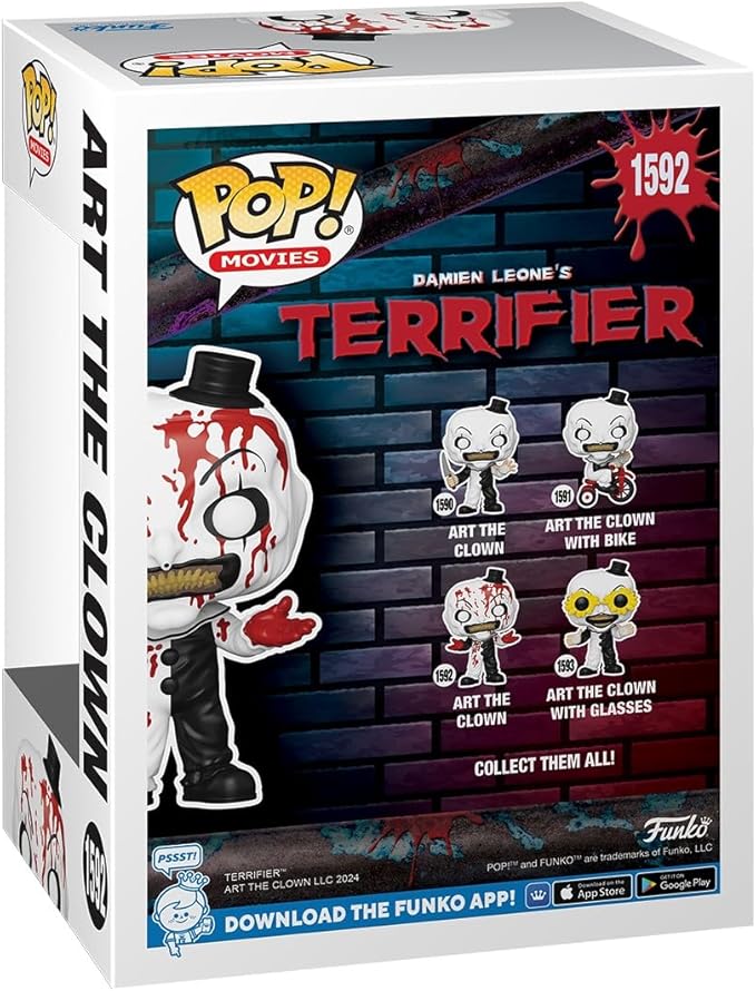 Funko POP! Movies: Terrifier 2 - Art The Clown - Bloody - Collectable Vinyl Figure - Gift Idea - Official Merchandise - for Kids & Adults - Horror Fans - Model Figure for Collectors and Display