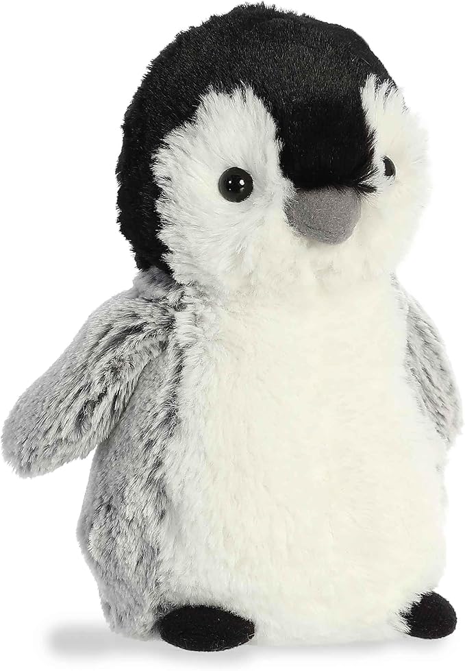 Aurora® Adorable Mini Flopsie™ Pippin Penguin™ Stuffed Animal - Mini Companions Ready for Playful Adventures - for Kids All Ages, Toddlers, Adults, and Families - Gray 6.5 Inches
