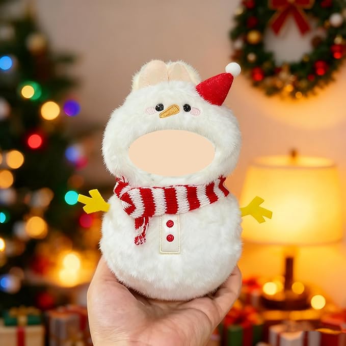 Christmas Doll Clothes for 17cm Dolls, 3 Sets Christmas Outfits Snow Man Santa Claus with Santa Hat Top Shoes & Accessories for Dolls Holiday Dressing up(No Doll)