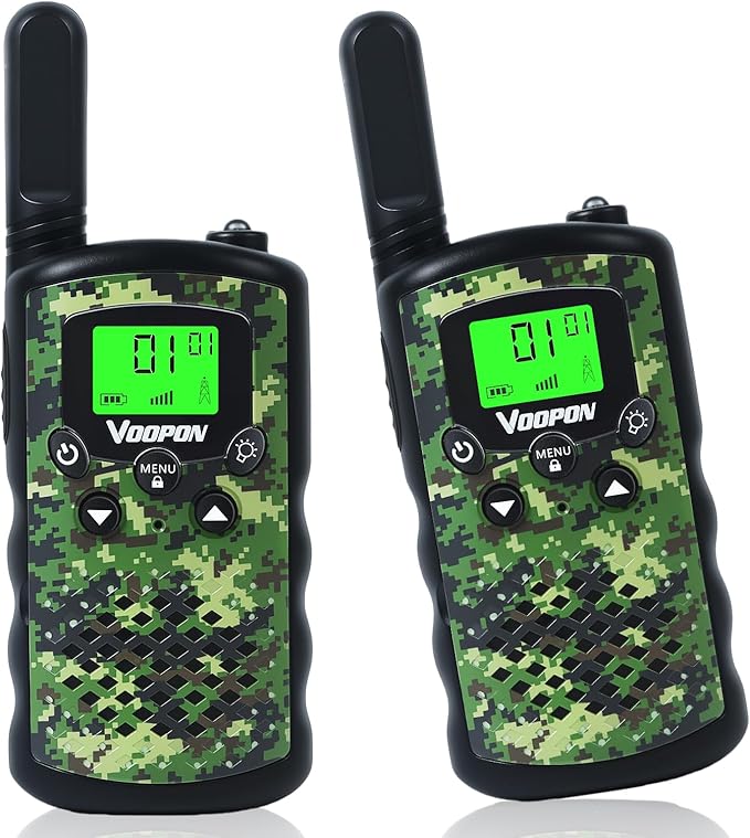 Walkie Talkies for Kids Camouflage Toys 2 Way Radios 22 Channels Long Range Gifts for Boys and Girls Age 4 to 12 5 6 7 8 9 Years Old for Army Outdoor Camping Games Soldier Birthday Presents