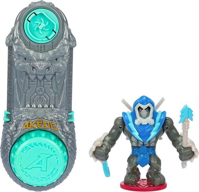 Legends of Akedo Ninja Bosses, Cyber Blade, 3" Tall Battling Action Figure with 360˚ Blade Defense and Attack Spin Action, Double Defense Armor That Pops Off When Struck, 4 Ninja Bosses to Collect