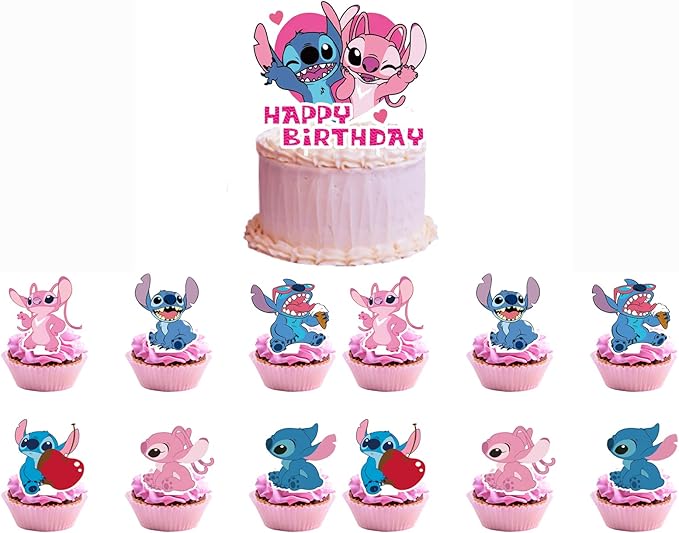 25PCS Cake Toppers Cupcake Toppers Cake Decorations Birthday Party Supplies Decorations (Style 2)