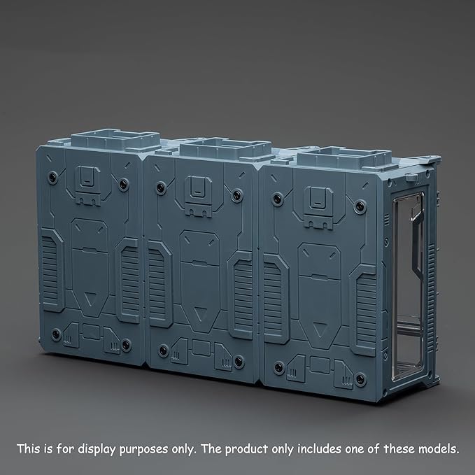 JOYTOY 5'' Display Box,Action Figures Display Case - Individual Soldier Hangar Display Case - Titanium Grey A - Dustproof Collectibles Box Ages 15+