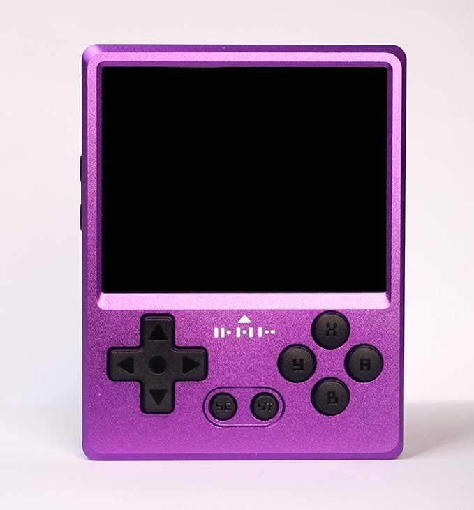 GKD Pixel 2 Console Metal Retro Game Player Portable Mini Pocket Handheld, Preinstalled with 64GB TF Card 1800mAh Battery 2.4-inch IPS Screen Aluminum Body Console Gaming Player (Purple 64GB)