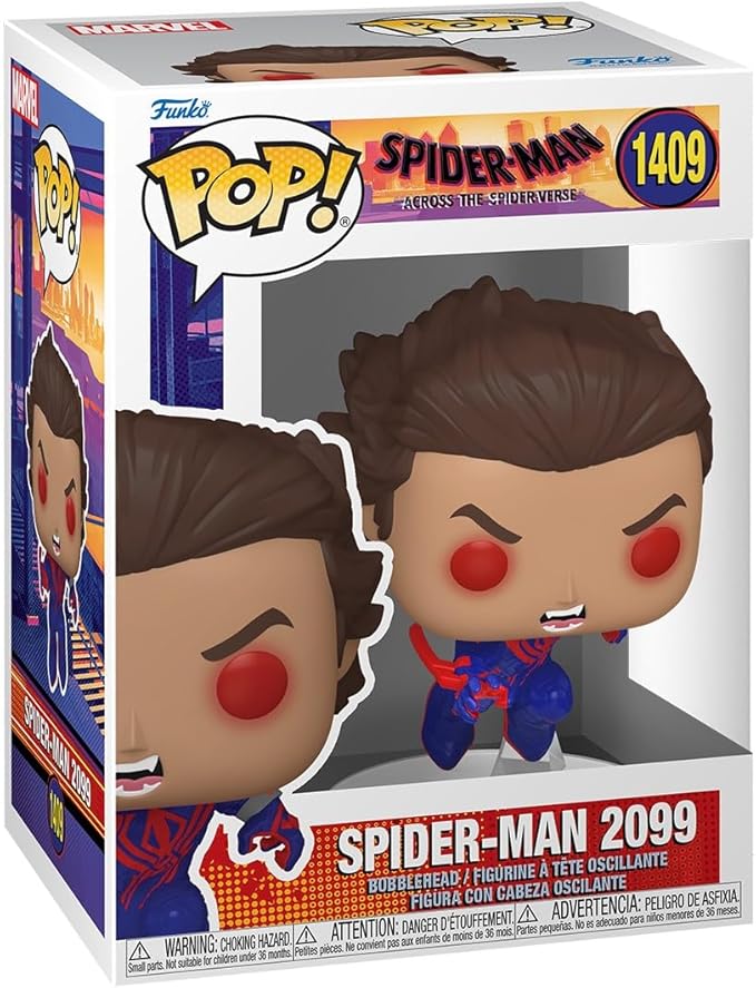 Funko POP! Marvel: Spider-Man Across The Spider-Verse - Spider-Man 2099 - Unmasked - Collectable Vinyl Figure - Gift Idea - Official Merchandise - for Kids & Adults - Movies Fans