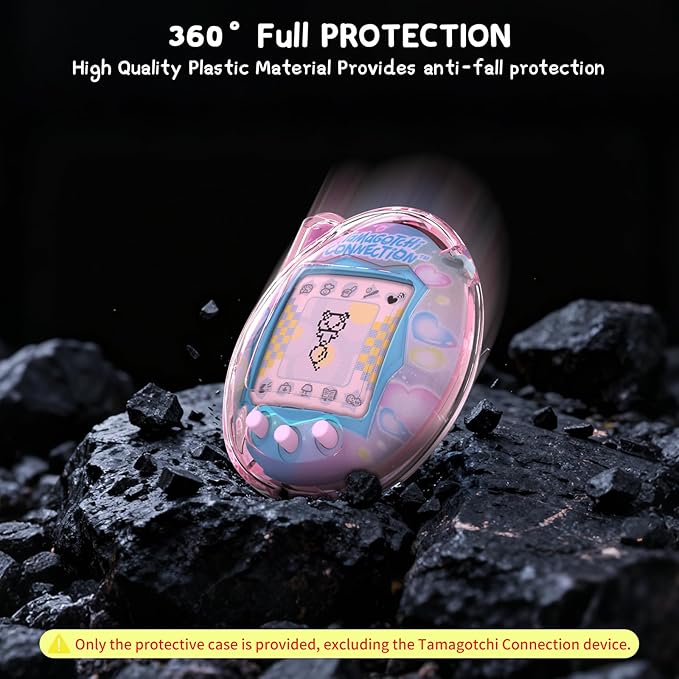 Translucent Cover Case for Tamagotchi Connection Virtual Reality Pet, Plastic Transparent Case Compatible with Tamagotchi Connection Electronic Pet Accessories