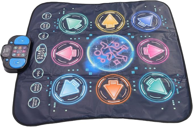Diyeeni Dance Pad, Safe Electronic Lightweight Various Difficulty Levels Dance Mat Improve Children Coordination Ability for Indoor Outdoor