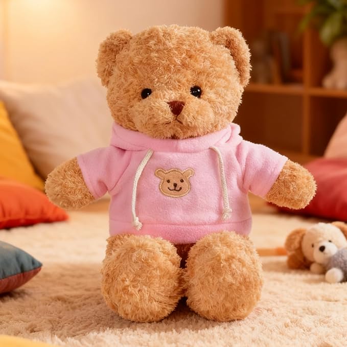11.8" Teddy Bear Stuffed Animals Plush Bear Doll Kids Boys Girls Animal (Pink Bear)