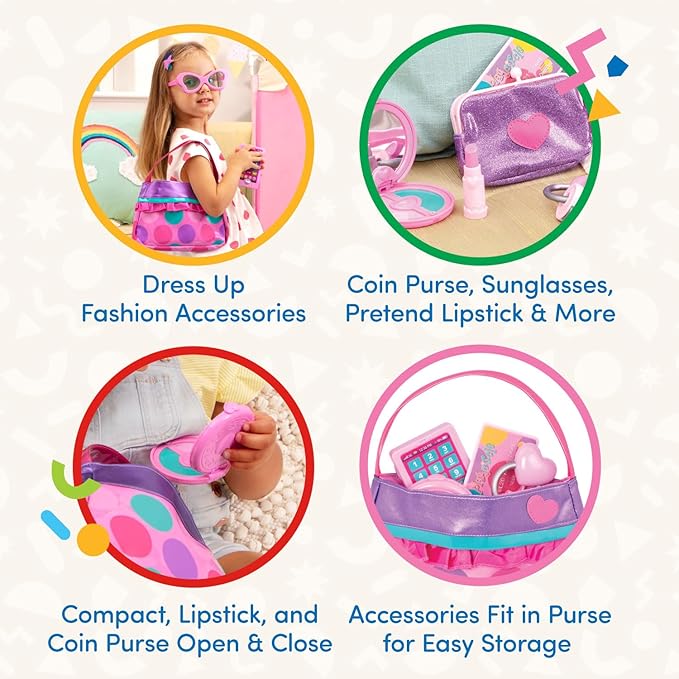 Battat – Play Circle – Makeup & Beauty Set – Dress Up Fashion Accessories – Pretend Play – Princess Purse Set – 3+ Years