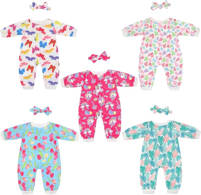 18-22 inch Doll Clothes and Accessories with Headband 5-Packs for 18-22 inch Doll (Not Include Doll)