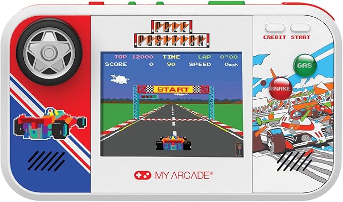 My Arcade Pole Position Pocket Player Max: Games for Kids, Real Racing Controls