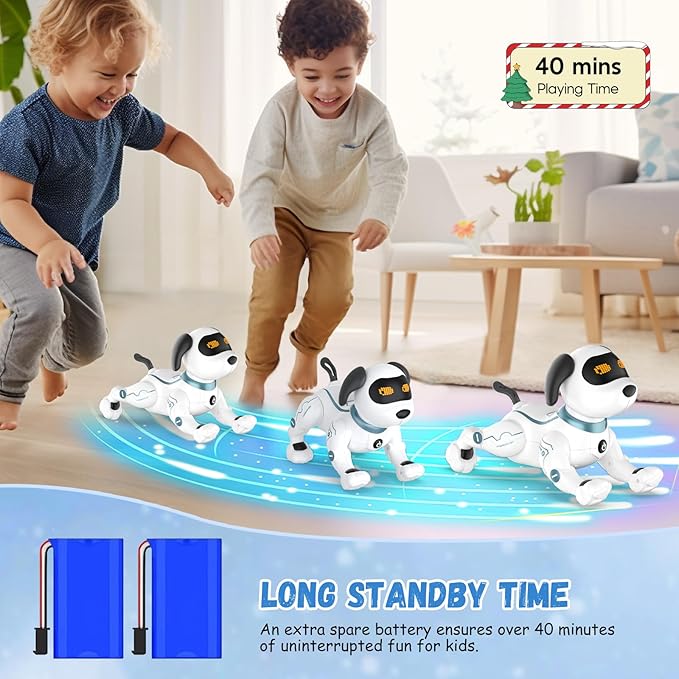 Robot Dog Toys for Kids, Remote Control Stunt Programmable Robot Puppy Toy Dog Interactive with Commands Sing, Dance, Bark, Walk Electronic Pet Dog for Boys Girls Gifts