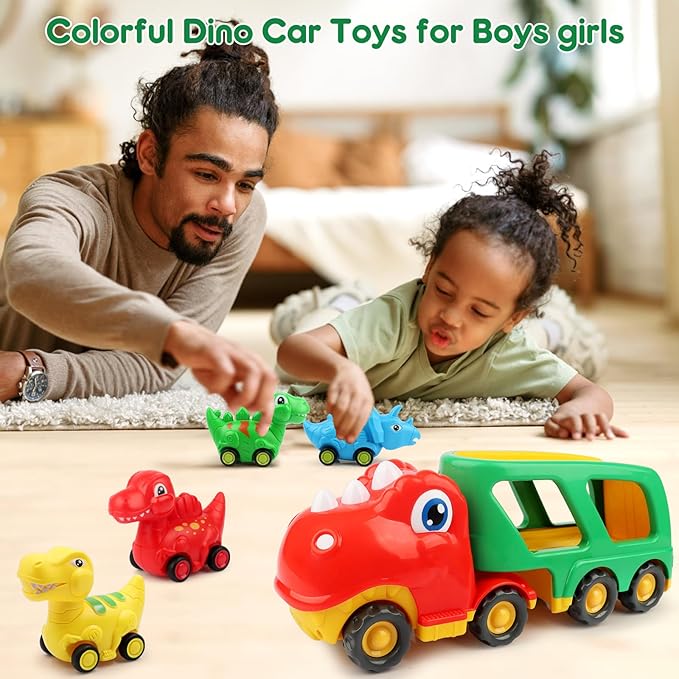 Nicmore Toddler Toys Car Dinosaur Truck for Boys: Toys for 2 3 4 5 Year Old Boy Girl | Carrier Truck Dinosaur Trucks for Kids 3-5 Toys for Age 2-3 2-4 18-24 Month Birthday Gifts for Boy