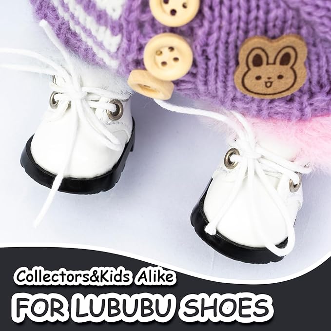 15-17cm Doll Shoes for 15-17cm Doll Boots, 6.7 inch Doll Shoes Accessories Easter Gifts (White)