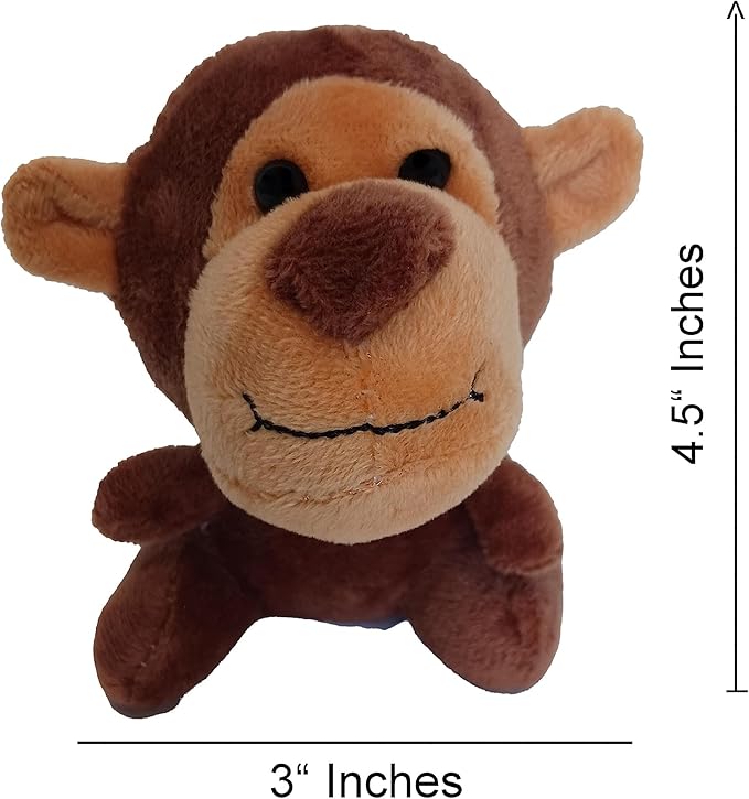 Plush Zoo Animals, Lion, Giraffe, Monkey & Elephant - Super Soft Plush (8 Piece Set)