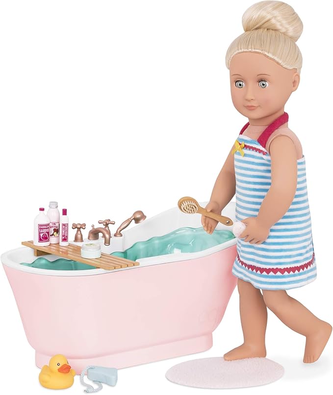 Our Generation by Battat- Bath & Bubbles Deluxe Set for 18" Dolls- Toy, Doll & Accessories for 18" Dolls- Ages 3 Years & Up