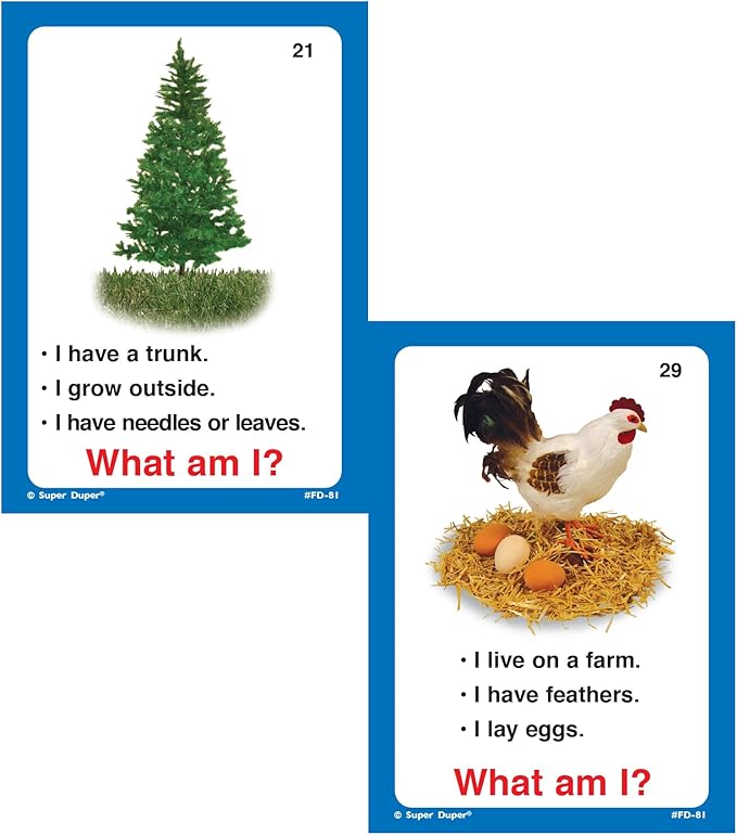 Super Duper Publications | Auditory Memory for Riddles Fun Deck | Listening Comprehension Flash Cards | Educational Learning Materials for Children