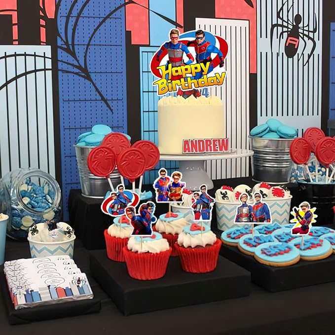 Henry Party Decorations,Danger Birthday Party Supplies Includes Banner - Cake Topper - 24 Cupcake Toppers - 18 Balloons