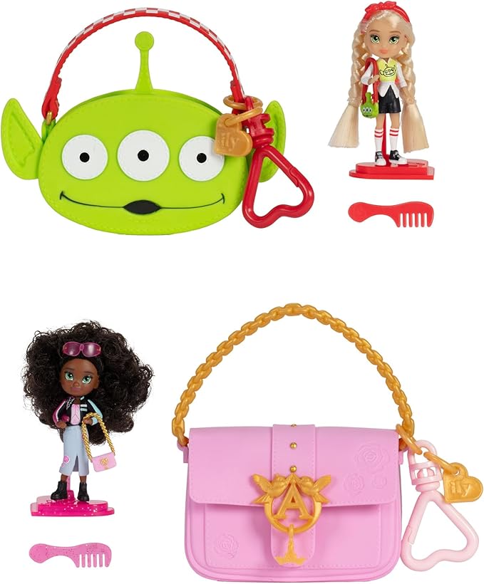 Disney ILY Mini Dolls Tote-ILY-Teenies Blind Pack Bundle (2 Dolls in Each), Inspired by Your Favorite Disney Characters or Stories with Matching Purse and Accessories – Which One Will You Get?