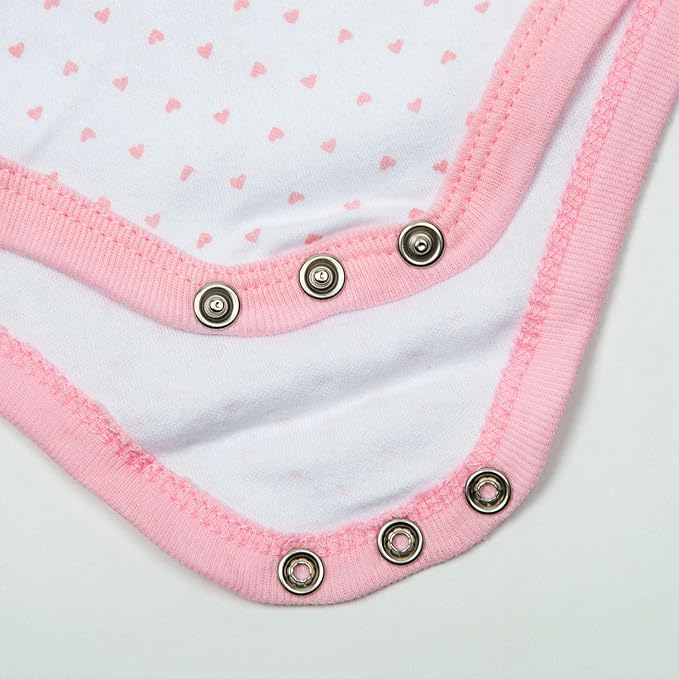Reborn Baby Doll Clothes 18 Inch Girl 5Pcs Pink 17-22 Inch Baby Doll Clothes Bodysuits + Hat and Bib Reborn Doll Outfits Baby Dolls Accessories