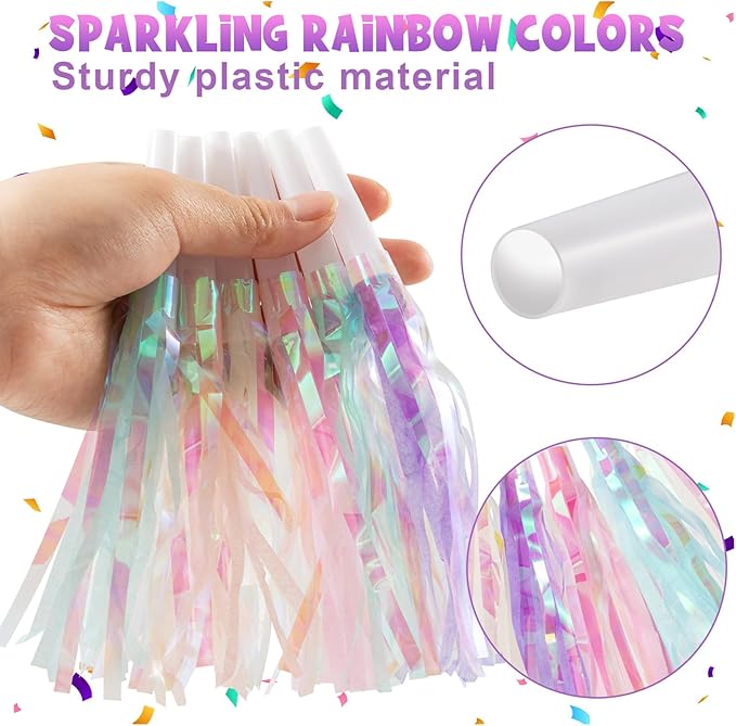 36 pcs Party Blowers, Noise Makers Glitter Metallic Fringed Party Horns for Birthday Blow Horns Graduation Sporting Favors Supplies