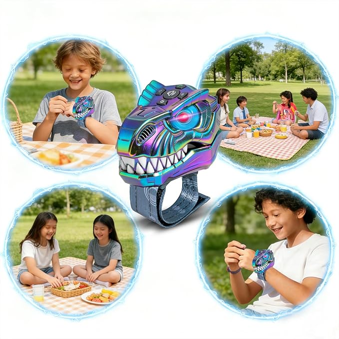 Walkie Talkies for Kids, 2 Pack, Kids Walkie Talkies with Wrist Watch Style, Long Range Dinosaur 2 Way Radios Toys for Boys Girls Ages 3-12, Christmas Birthday Gifts for Outdoor Camping