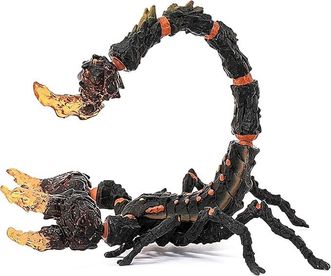 Schleich Eldrador Creatures - 8" Lava Scorpion Action Figure - Movable Scorpion Toy for Boys and Girls - Mythical Creature Figurine - Durable Fantasy Animal Beast Monster Toys for Kids Ages 7+ | 70142