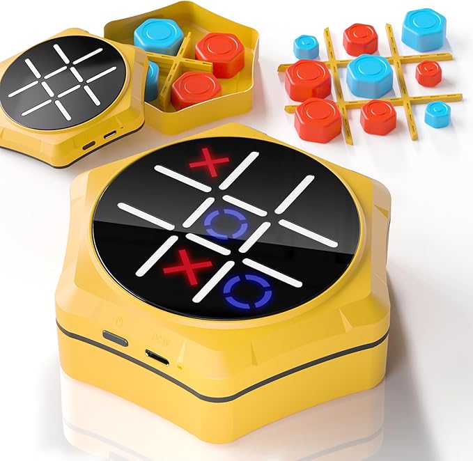Tic Tac Toe Handheld Game Bolt : VORQXIN Digital Electronic Brain Teaser - 5 in1 Portable Mini Console Mute Function Travel Games for Car Ride,Unique Gift for Boys Girls and Adults