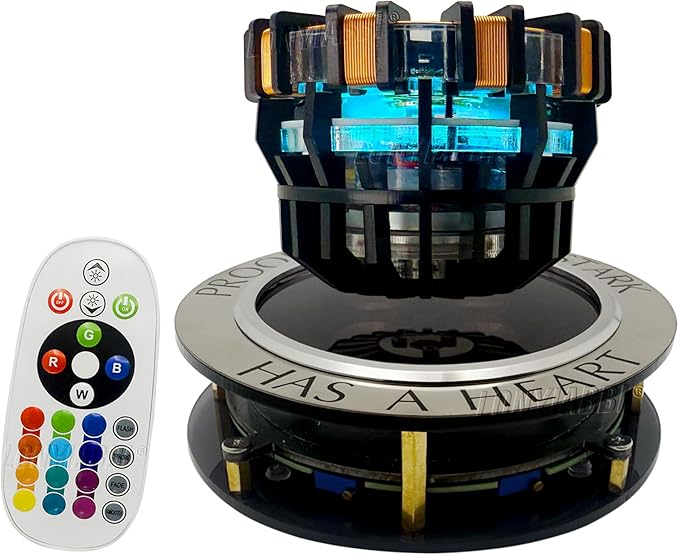 Arc Reactor MK1 Levitating 1:1 Scale Floating and Spinning LED Tech Decor,Desk Display, Unique Gift (MK1)