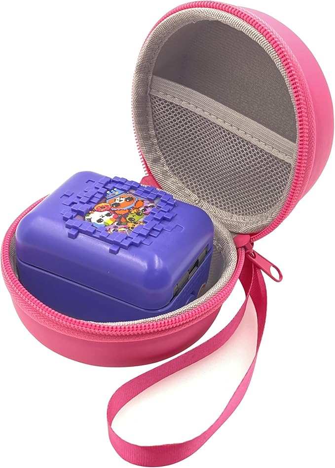 Hard Carrying EVA Case Compatible with Bitzee Digital Pet Interactive Virtual Toy, Storage Travel Holder for Bitzee Virtual Electronic Pets and Accessories (Case Only) (Pink)