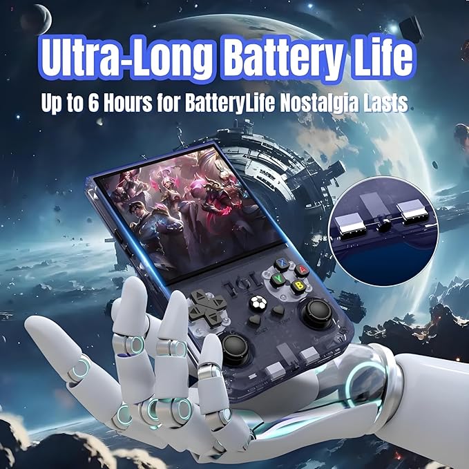 2025 New Upgrade R36MAX Retro Handheld Game Console , 4.0 Inch IPS Video Gaming Console with 64GB TF Card Over 20000+ Pre-Installed Retro Games, 4000mAh Battery (Black)