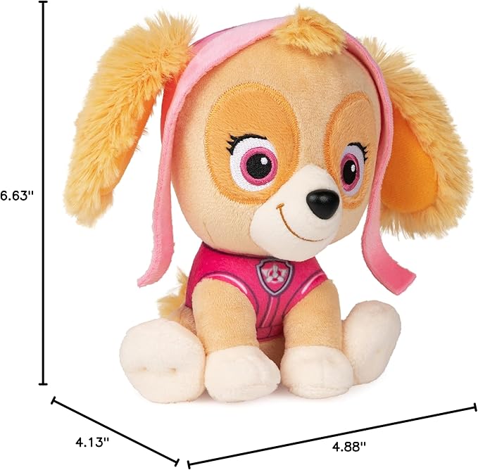 GUND Official PAW Patrol Skye in Signature Aviator Pilot Uniform Plush Toy, Stuffed Animal for Ages 1 and Up, 6" (Styles May Vary)
