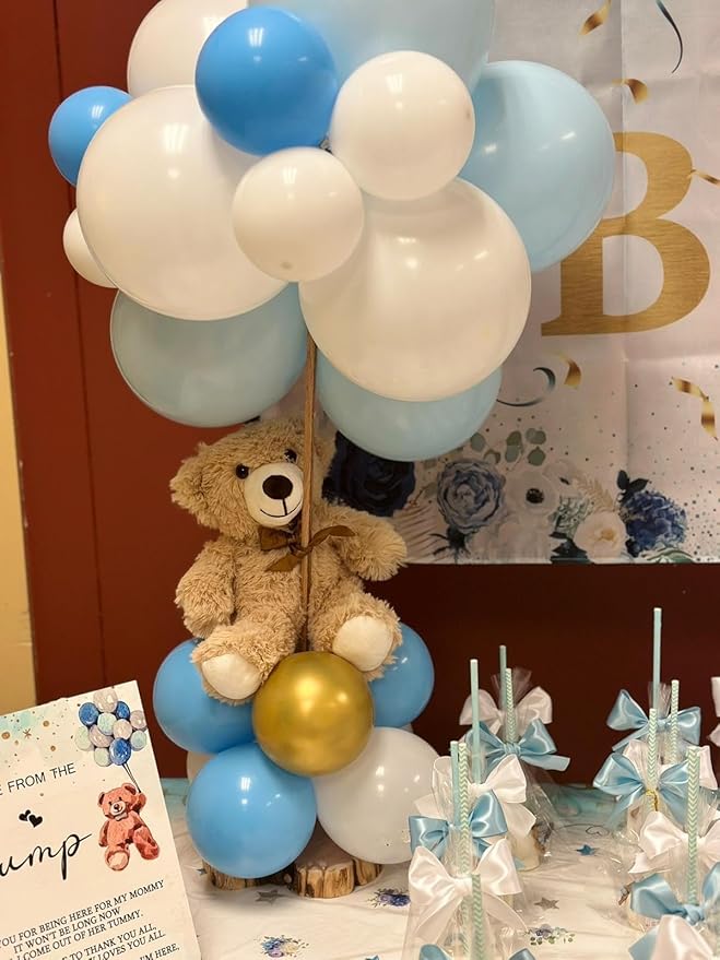 Teddy Bears Bulk 5 Packs 13.5 Inches Small Stuffed Bears Pack for Christmas Valentines Baby Shower Party Decorations Centerpieces Favors Light Brown