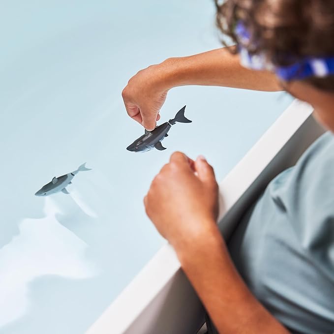 Robo Alive Water Activated Shark 2 Pack (Blue) by ZURU – Realistic Swimming Robotic Bath Toy for Kids, Tweens & Teens, Water-Activated Pet Shark for Play & Pranks, 3+