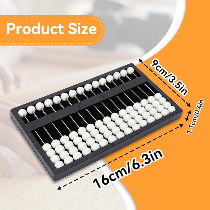 The Blind Abacus, Professional 15 Row Braille Learning Tool Portable Mathematic Concepts Blind Abacus with Tactile Signs for Early Education Math Concept Learning