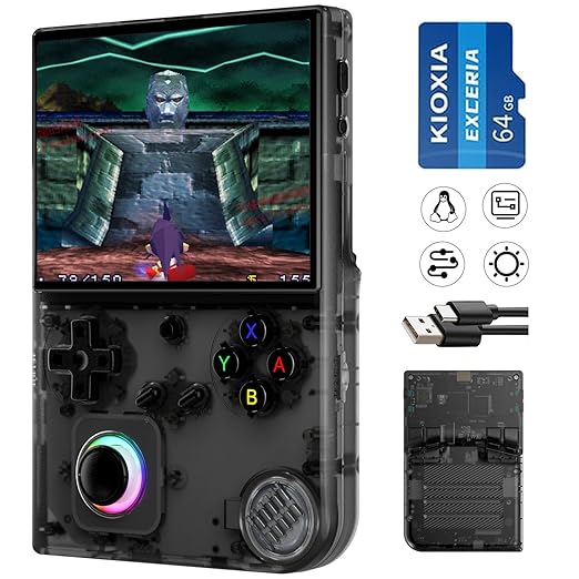 RG40XX V Handheld Game Console RG 40XXV 4.0'' IPS Screen with 64G TF Card Pre-Installed 5223 Games Supports 5G WiFi 4.2 Bluetooth Online Fighting,Streaming and HDMI Retro Emulator RG40XX