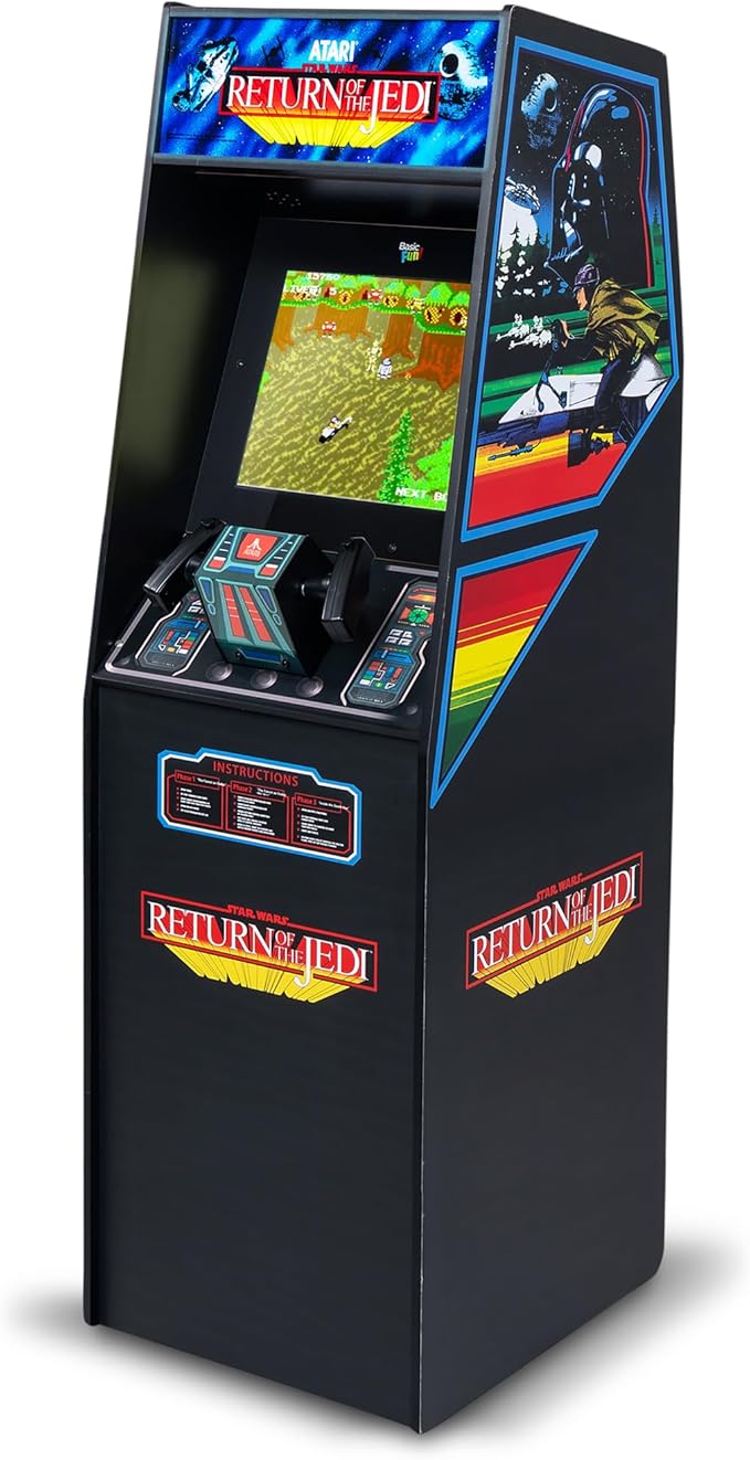 ARCADE CLASSICS Atari Star Wars Ultra Series Free Standing Electronic Game w/ 17" Liquid Crystal Screen - Classic Indoor Cabinet Console for Home & Basement Gaming