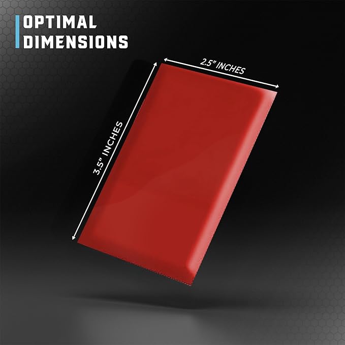 Premium Clear Card Sleeves, 100ct – Standard Size Penny Sleeves for Pokémon, Sports Cards, Baseball, Football, and Collectible Trading Cards – Acid-Free, PVC-Free, Durable Protection, Red