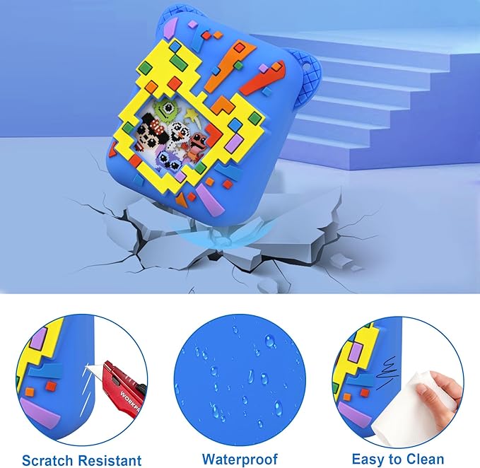 Canboc Silicone Case for Bitzee Disney Interactive Toy Digital Pet, Protective Skin Cover for Bitzee Virtual Electronic Digital Pet Kids Disney Toys, Blue (Case Only)