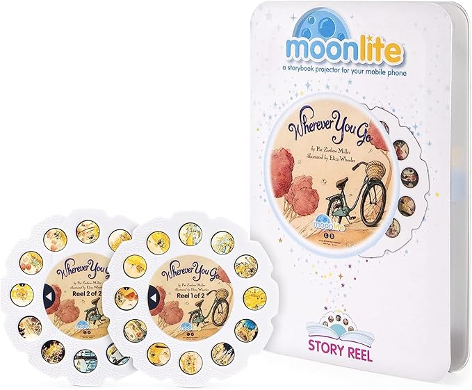 Moonlite Storybook Reels for Flashlight Projector, Kids Toddler | Wherever You Go | Story Reel Pack for 12 Months and Up