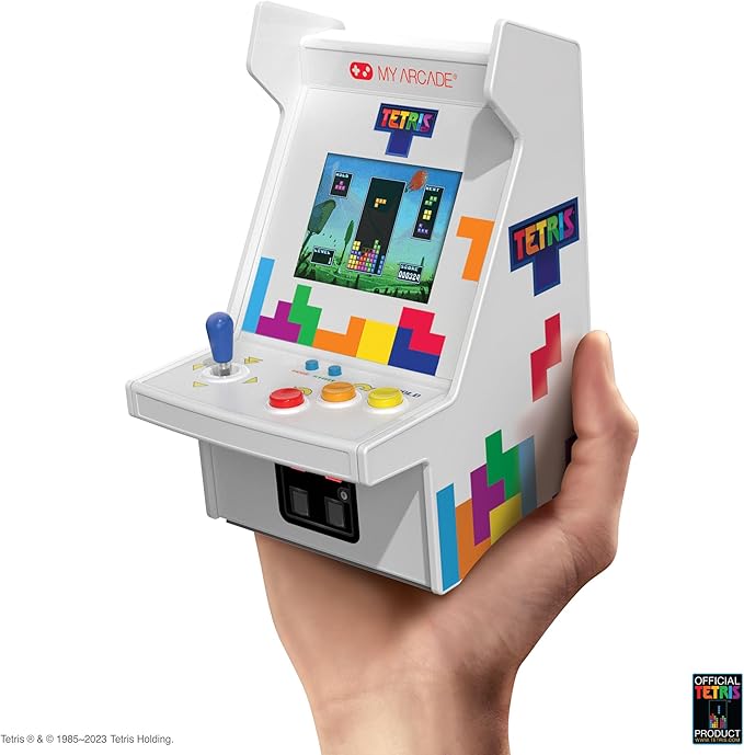 My Arcade Tetris Micro Player Pro: Mini Arcade, Handheld Video Game, 2.75" Screen, Tetris Game