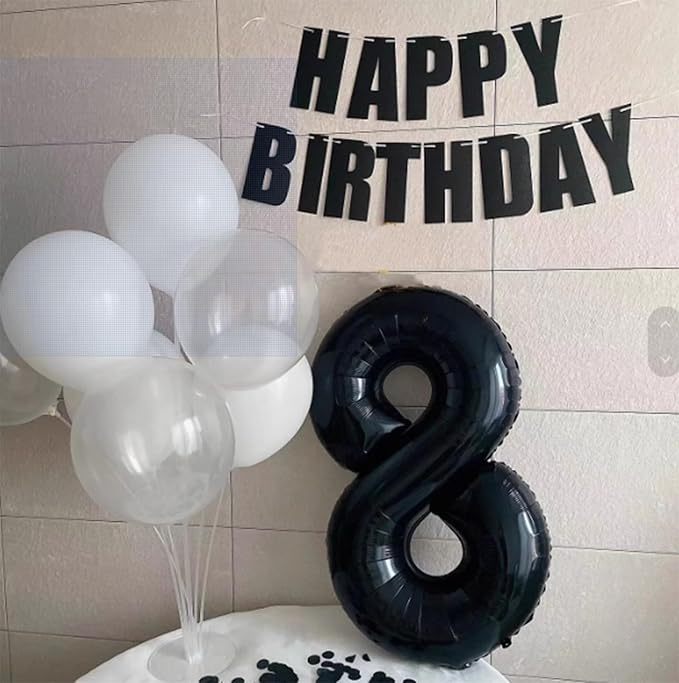 40 Inch Black Number 28 Digital Balloon,Jumbo Mylar Foil Helium Balloon for 28 Balloons for Birthday Party,Wedding Anniversary Party Decorations
