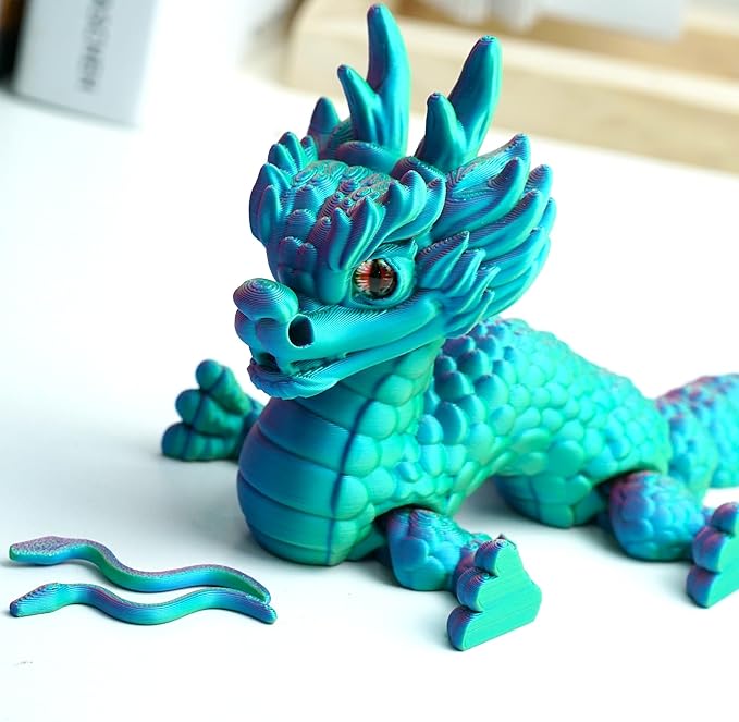 3D Printed Kylin Model,Flexible Animals Toy Statue,Movable Joints,Home Office Decor,Interesting Toys for Autism/ADHD,Festival Gifts toco,Fidget Toys, Executive Desk Animals Toy