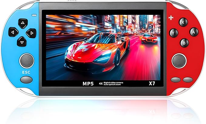 X7 Handheld Game Console, Built in 10000 Games and 10 Emulators, 4.1Inch H D Screen Rechargeable Handheld Retro Game Console, Retro Gaming Console Handheld Support Video Output Music Ebook